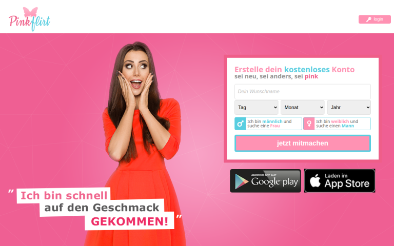pinkflirt.de Erfahrungen & Bewertungen Webseite Screenshot