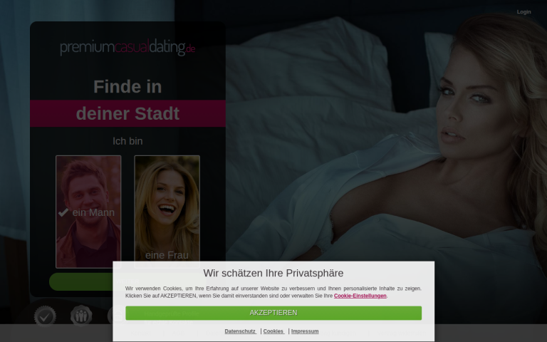 premiumcasualdating.de Erfahrungen & Bewertungen Webseite Screenshot