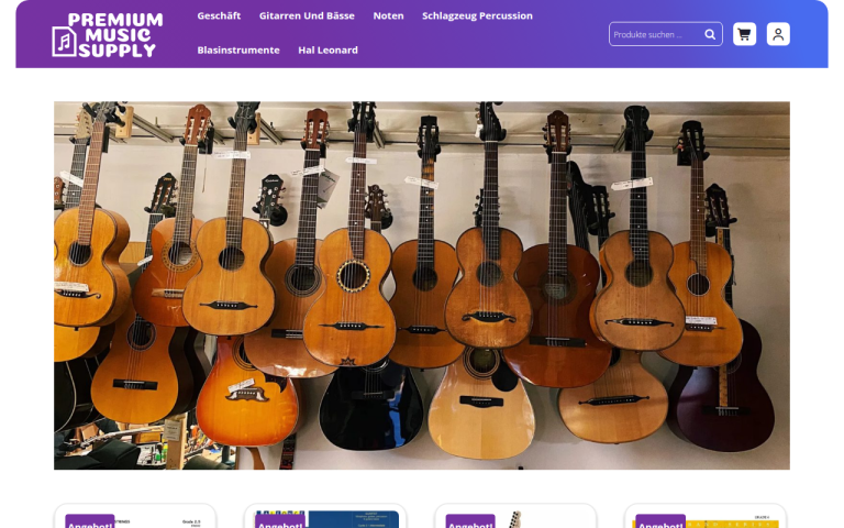 premiummusicsupply.com Erfahrungen & Bewertungen Webseite Screenshot