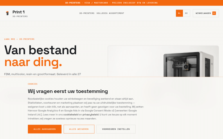 print-1.com Erfahrungen & Bewertungen Webseite Screenshot