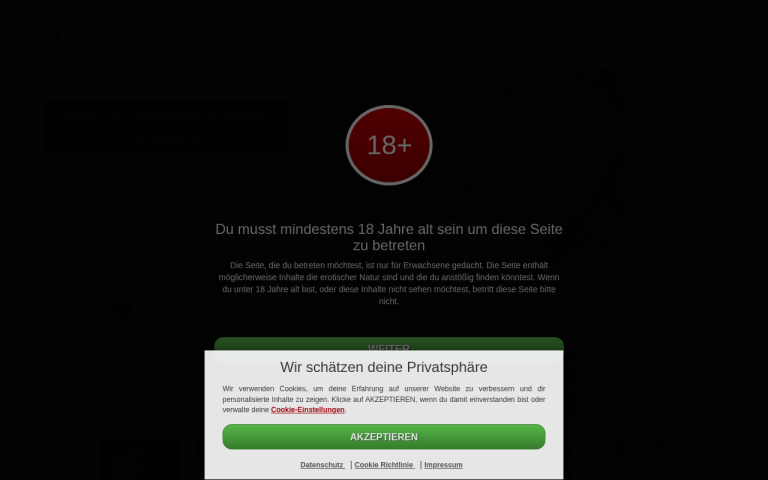 privatedates.at Erfahrungen & Bewertungen Webseite Screenshot