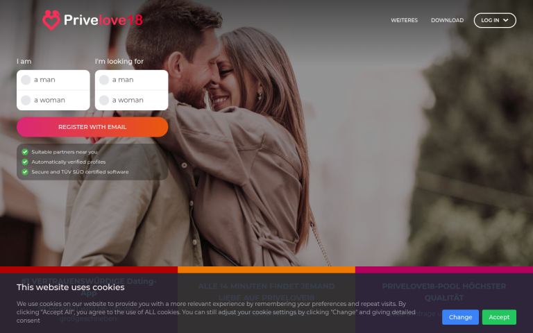 privelove18.de Erfahrungen & Bewertungen Webseite Screenshot