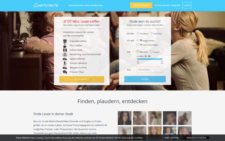 quatscha.de Erfahrungen & Bewertungen Webseite Screenshot