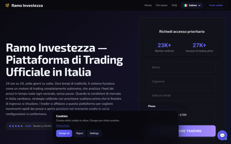 ramo-investezza.com Erfahrungen & Bewertungen Webseite Screenshot