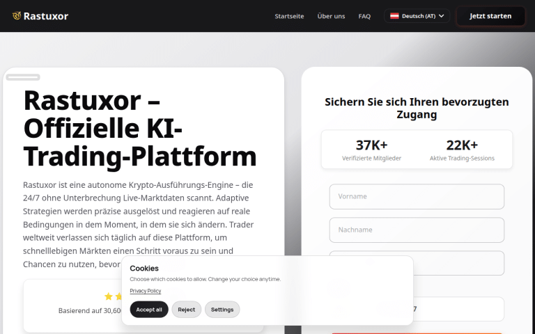 rastuxor.at Erfahrungen & Bewertungen Webseite Screenshot