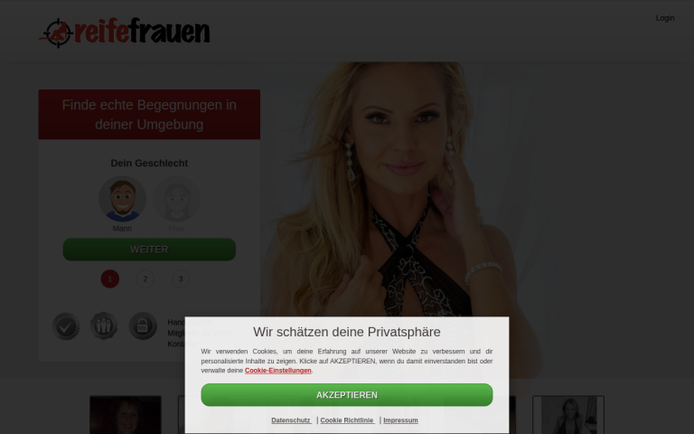reifefrauen.love Erfahrungen & Bewertungen Webseite Screenshot