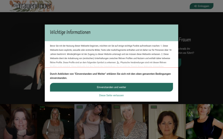 reifefrauenfinder.com Erfahrungen & Bewertungen Webseite Screenshot