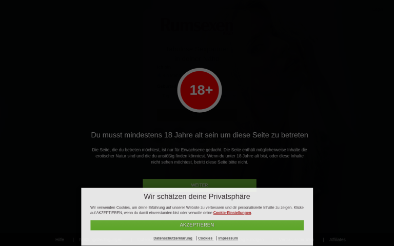 rumsexen.com Erfahrungen & Bewertungen Webseite Screenshot