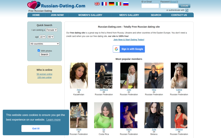 russian-dating.com Erfahrungen & Bewertungen Webseite Screenshot