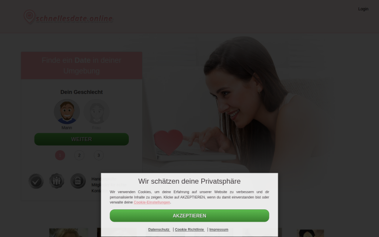 schnellesdate.online Erfahrungen & Bewertungen Webseite Screenshot
