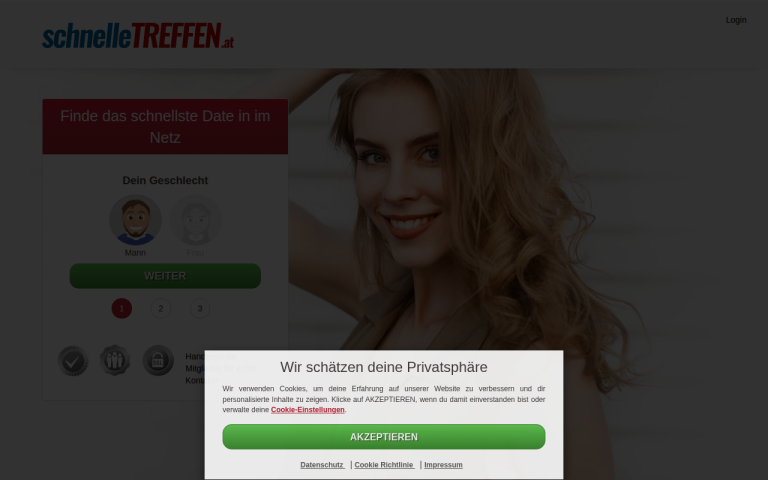 schnelletreffen.at Erfahrungen & Bewertungen Webseite Screenshot
