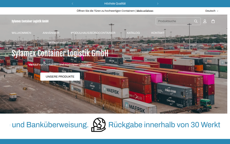 scontainer-logististikgmbh.de Erfahrungen & Bewertungen Webseite Screenshot