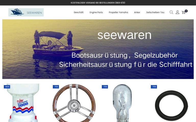 seewaren.com Erfahrungen & Bewertungen Webseite Screenshot