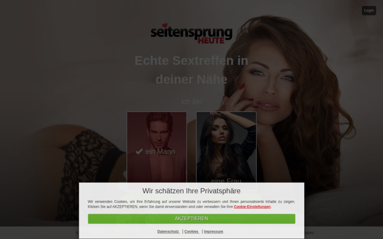 seitensprung-heute.com Erfahrungen & Bewertungen Webseite Screenshot