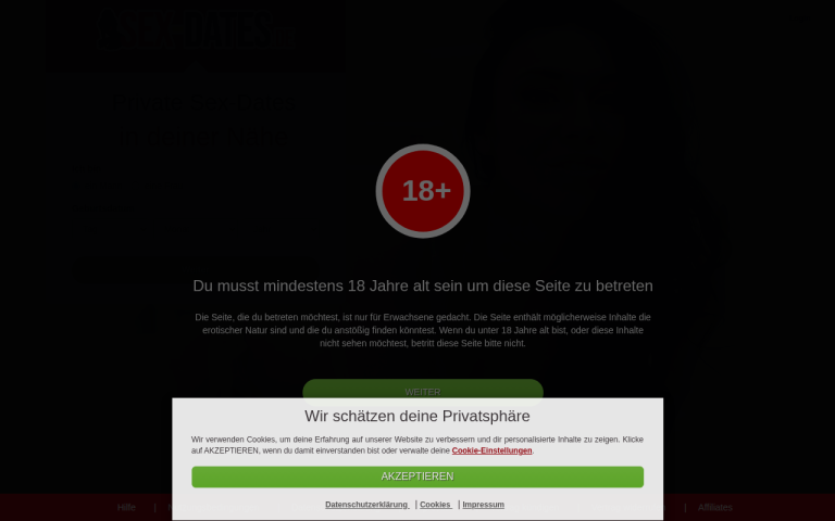 sex-dates.de Erfahrungen & Bewertungen Webseite Screenshot
