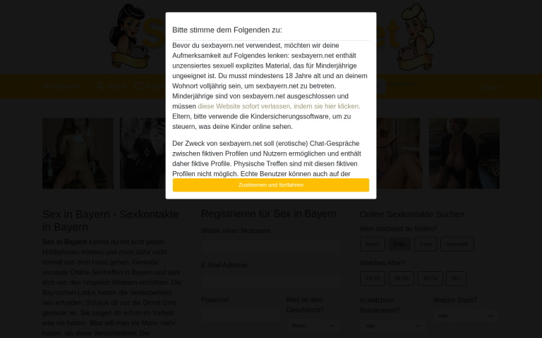 sexbayern.net Erfahrungen & Bewertungen Webseite Screenshot