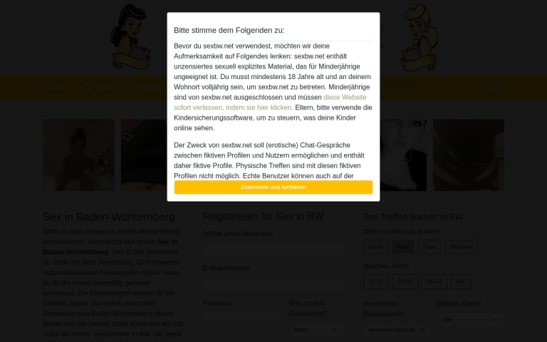 sexbw.net Erfahrungen & Bewertungen Webseite Screenshot