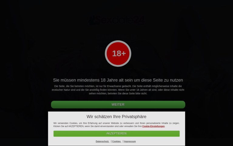 sexdate24.com Erfahrungen & Bewertungen Webseite Screenshot