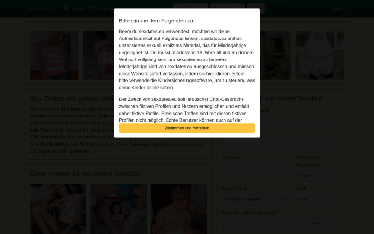 sexdates.eu Erfahrungen & Bewertungen Webseite Screenshot