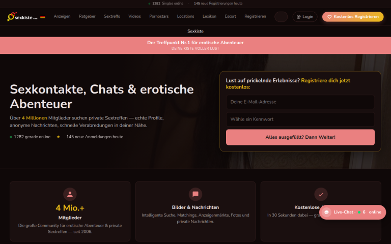 sexkiste.com Erfahrungen & Bewertungen Webseite Screenshot