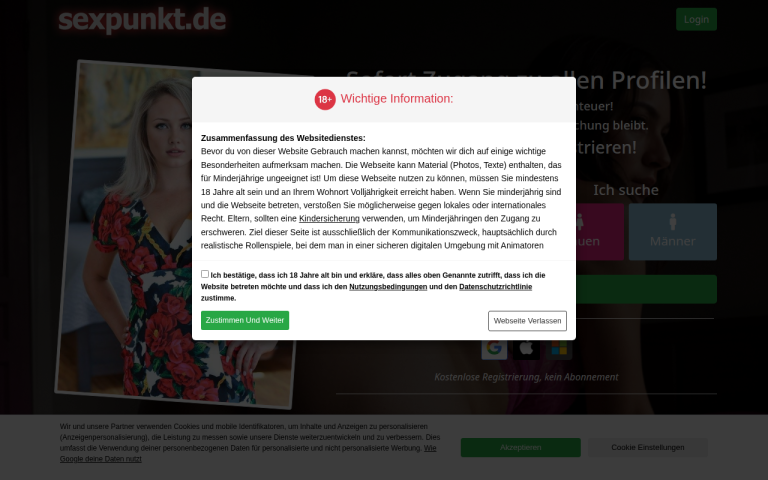 sexpunkt.de Erfahrungen & Bewertungen Webseite Screenshot
