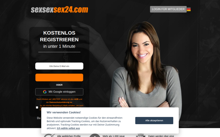 sexsexsex24.com Erfahrungen & Bewertungen Webseite Screenshot