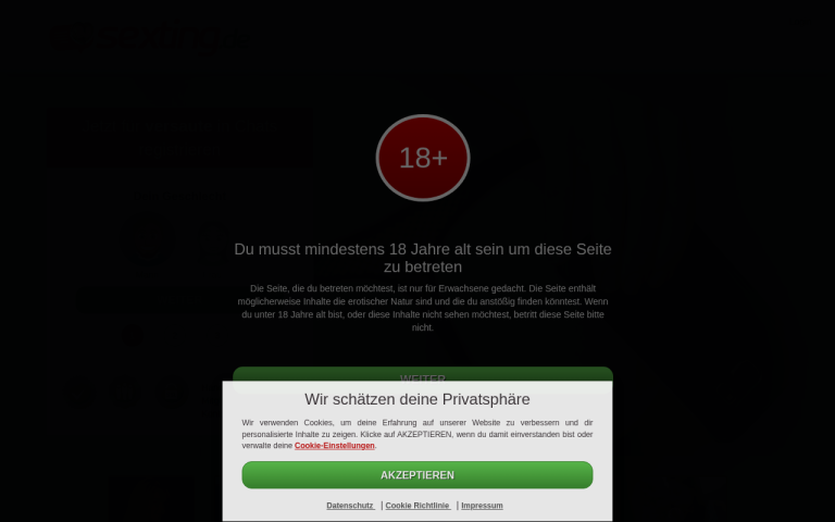 sexting.de Erfahrungen & Bewertungen Webseite Screenshot