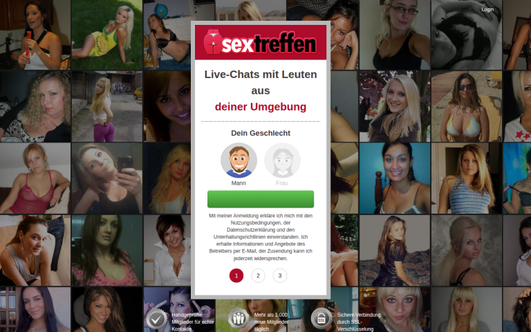 sextreffen.com Erfahrungen & Bewertungen Webseite Screenshot