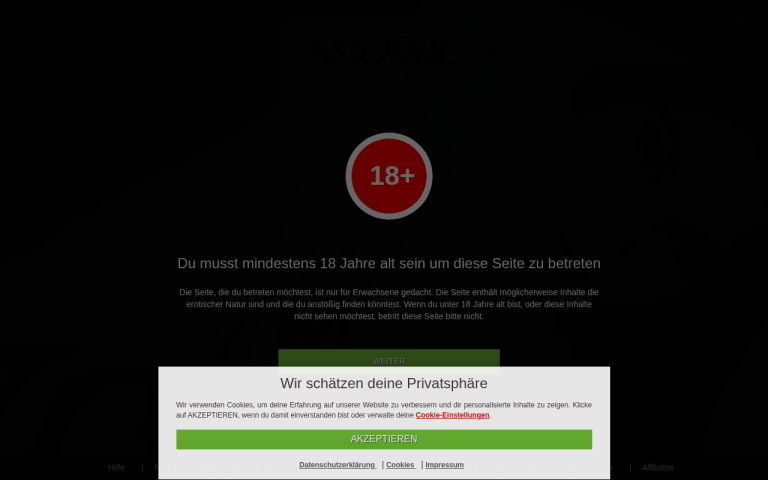 sexzone.de Erfahrungen & Bewertungen Webseite Screenshot