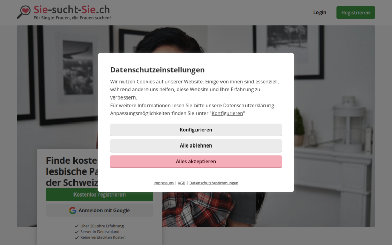 sie-sucht-sie.ch Erfahrungen & Bewertungen Webseite Screenshot