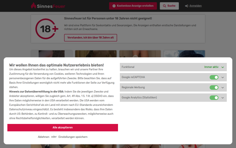sinnesfeuer.de Erfahrungen & Bewertungen Webseite Screenshot