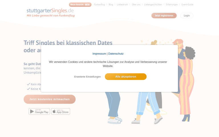 stuttgartersingles.de Erfahrungen & Bewertungen Webseite Screenshot