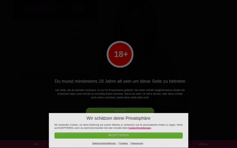 sugarbabe24.com Erfahrungen & Bewertungen Webseite Screenshot
