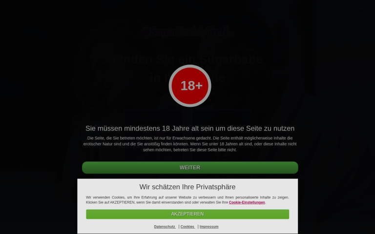 sugardaddytreff.ch Erfahrungen & Bewertungen Webseite Screenshot