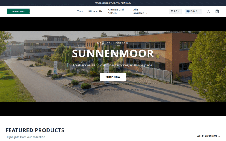 sunnenmoor.com Erfahrungen & Bewertungen Webseite Screenshot