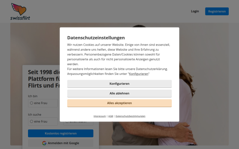 swissflirt.ch Erfahrungen & Bewertungen Webseite Screenshot