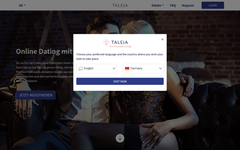 taleja.com Erfahrungen & Bewertungen Webseite Screenshot