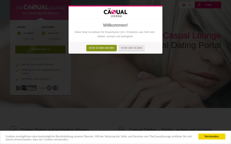 thecasuallounge.ch Erfahrungen & Bewertungen Webseite Screenshot