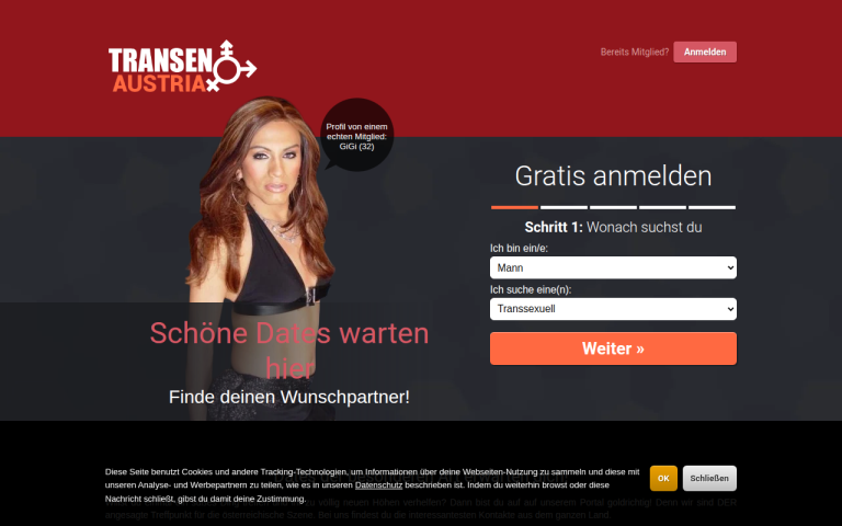 transenaustria.com Erfahrungen & Bewertungen Webseite Screenshot