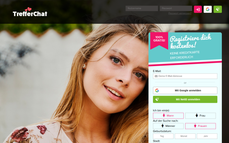 trefferchat.com Erfahrungen & Bewertungen Webseite Screenshot