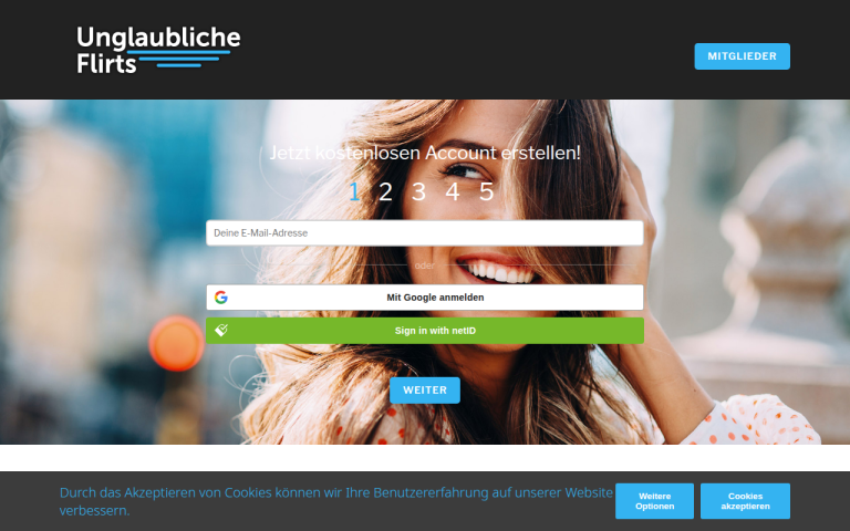 unglaublicheflirts.com Erfahrungen & Bewertungen Webseite Screenshot
