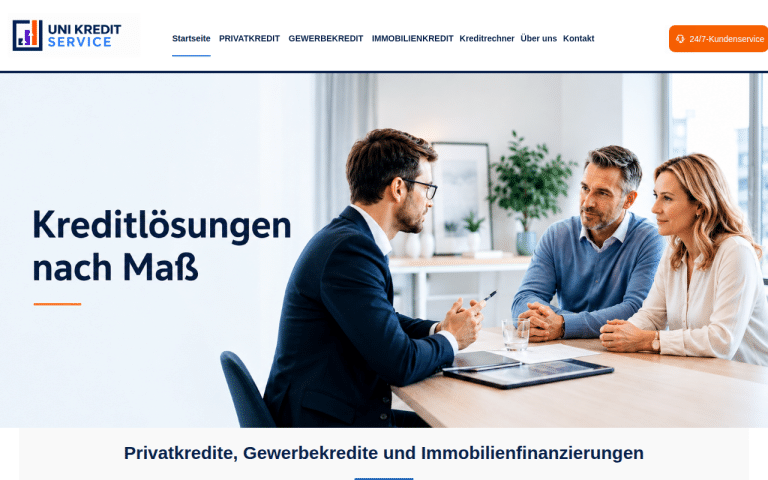 uni-kredit-service.de Erfahrungen & Bewertungen Webseite Screenshot