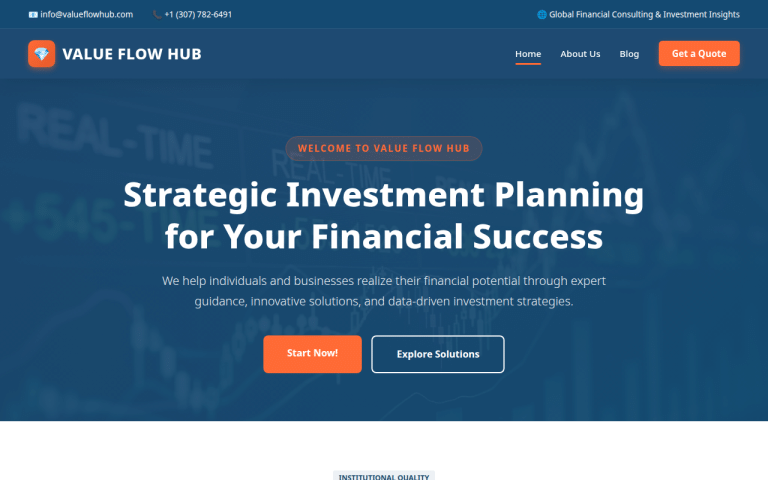 valueflowhub.com Erfahrungen & Bewertungen Webseite Screenshot