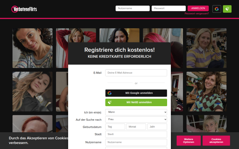 verboteneflirts.com Erfahrungen & Bewertungen Webseite Screenshot