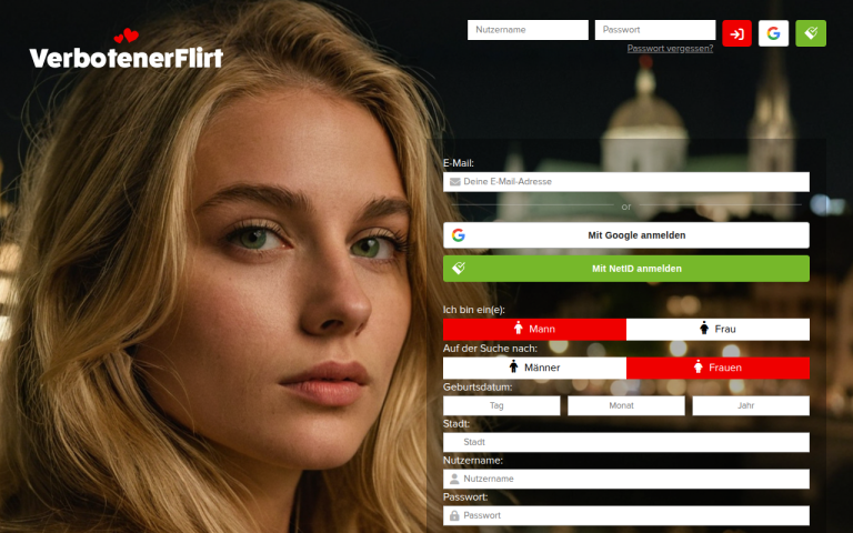 verbotenerflirt.com Erfahrungen & Bewertungen Webseite Screenshot