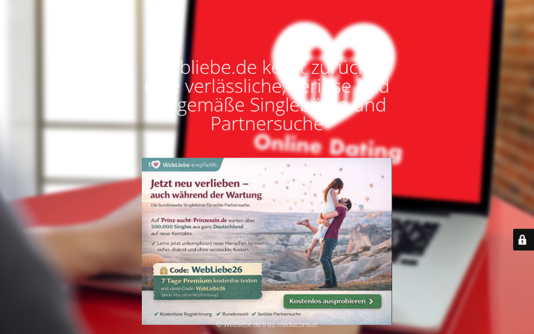 webliebe.de Erfahrungen & Bewertungen Webseite Screenshot