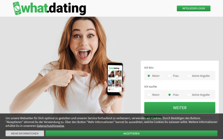 what.dating Erfahrungen & Bewertungen Webseite Screenshot