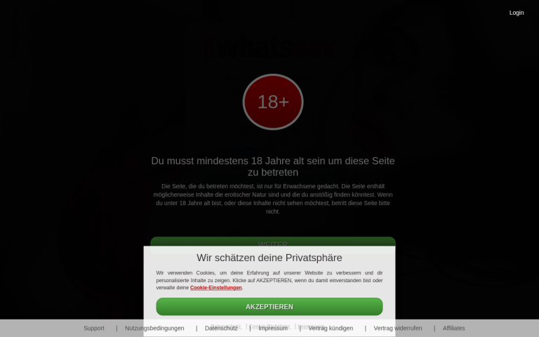 whatssex.club Erfahrungen & Bewertungen Webseite Screenshot