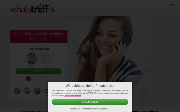 whatstreff.ch Erfahrungen & Bewertungen Webseite Screenshot