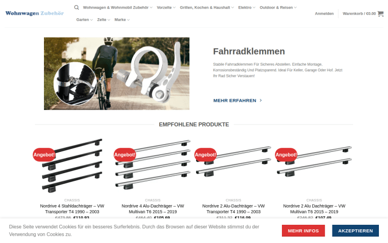 wohnwagenzubehor.com Erfahrungen & Bewertungen Webseite Screenshot